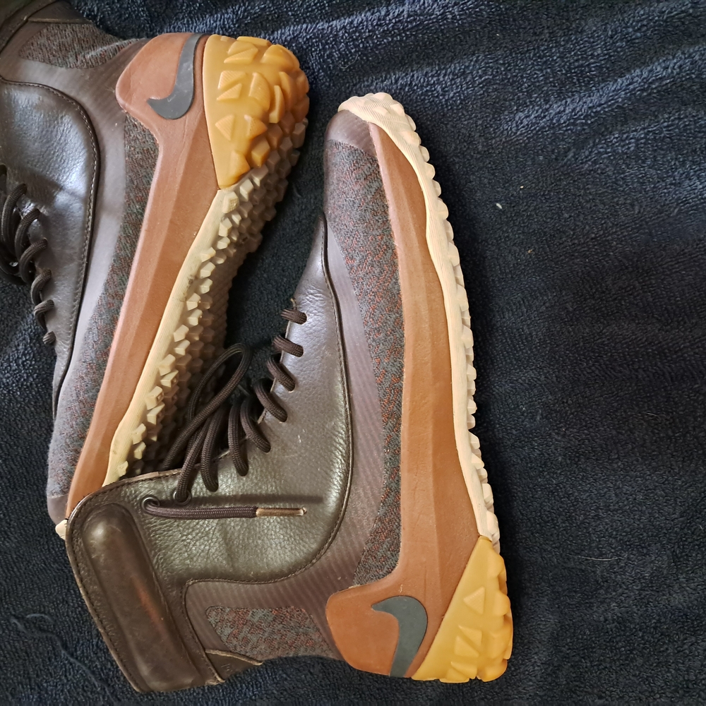 Nike Brown and Black High-Top Sneakers